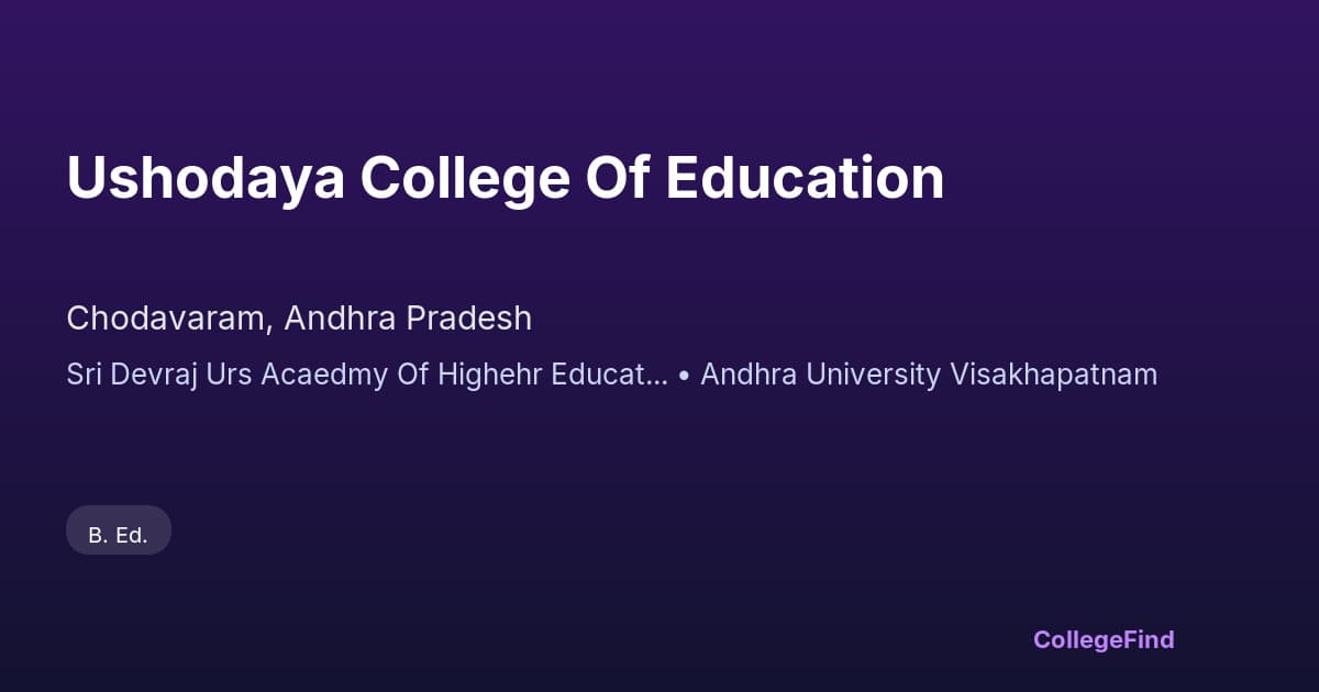 ushodaya college of education