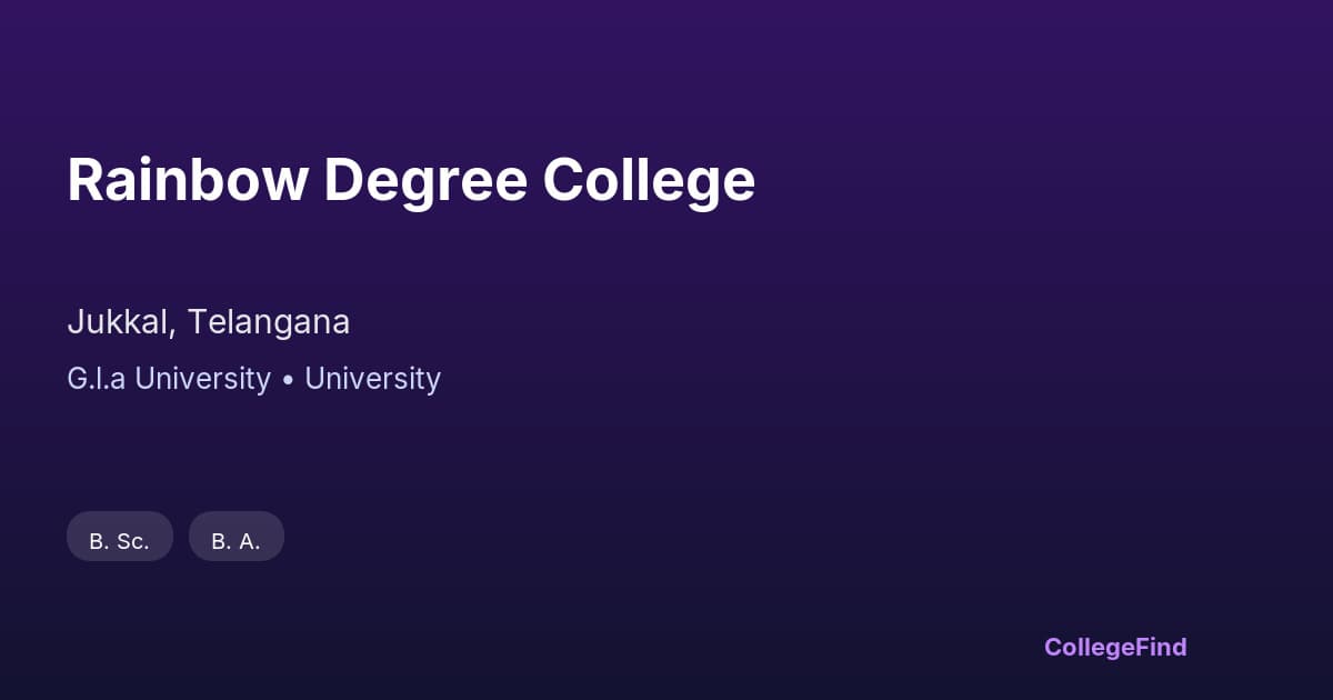 rainbow degree college