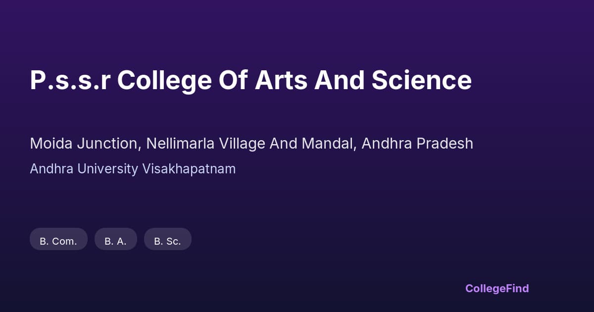 p.s.s.r college of arts and science