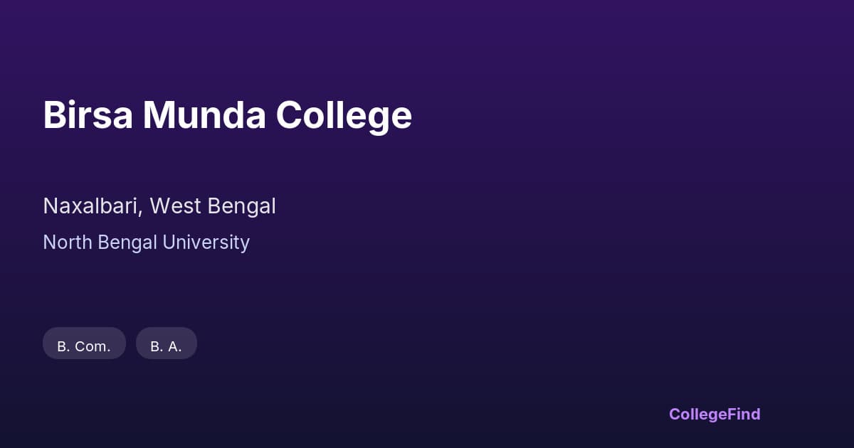 birsa munda college