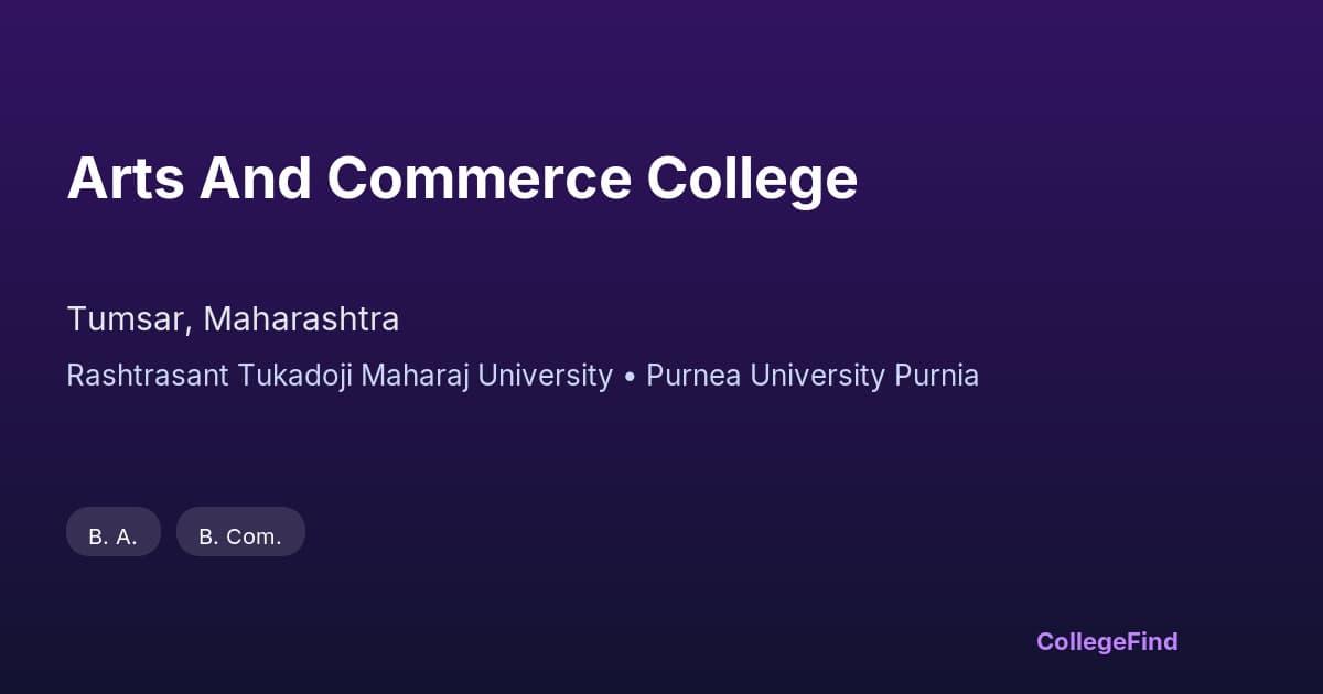 arts and commerce college