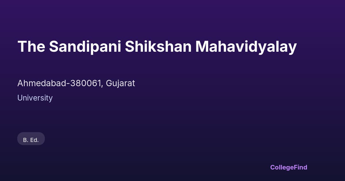 the sandipani shikshan mahavidyalay