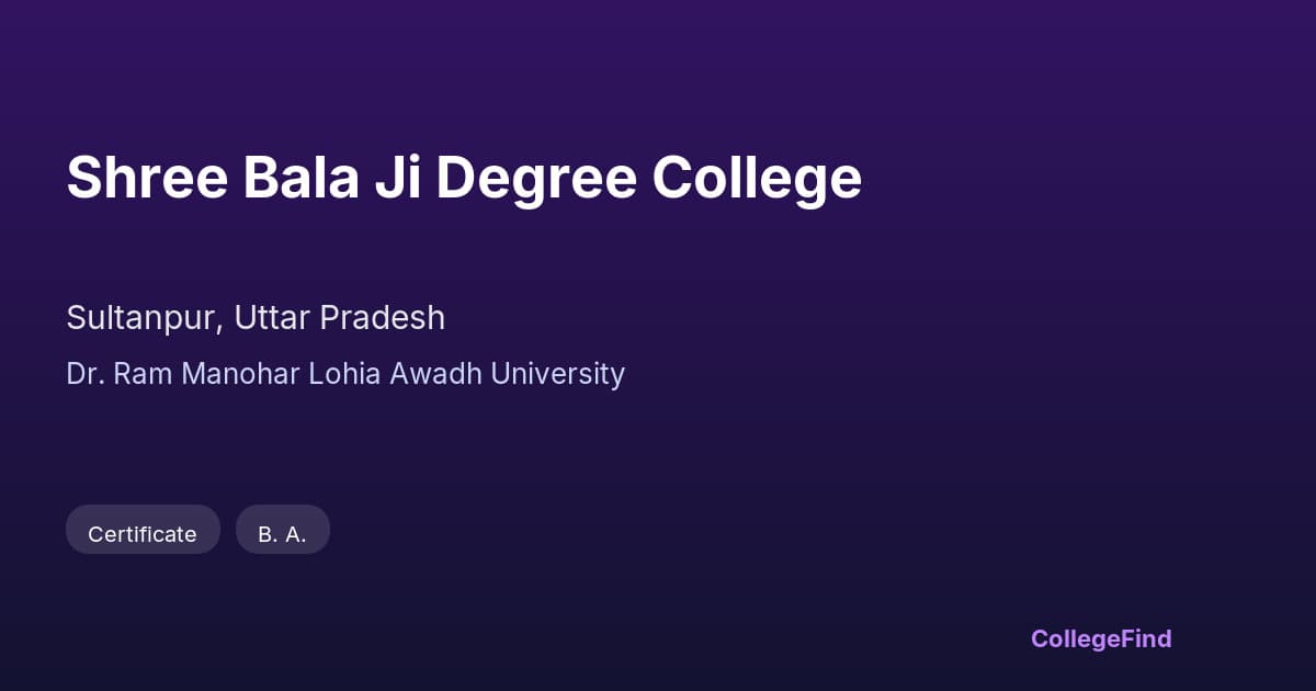 shree bala ji degree college