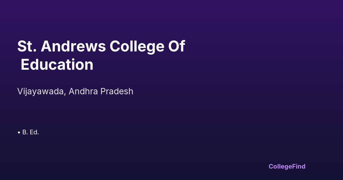 st. andrews college of education