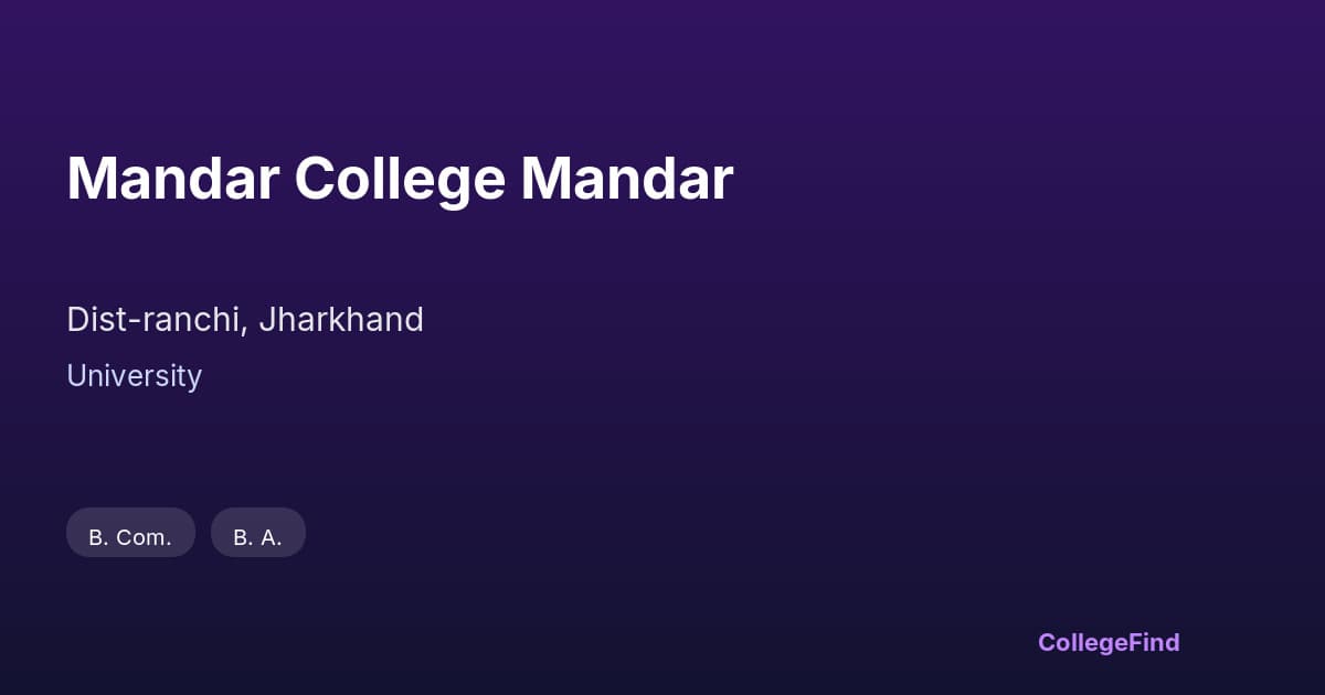 mandar college mandar