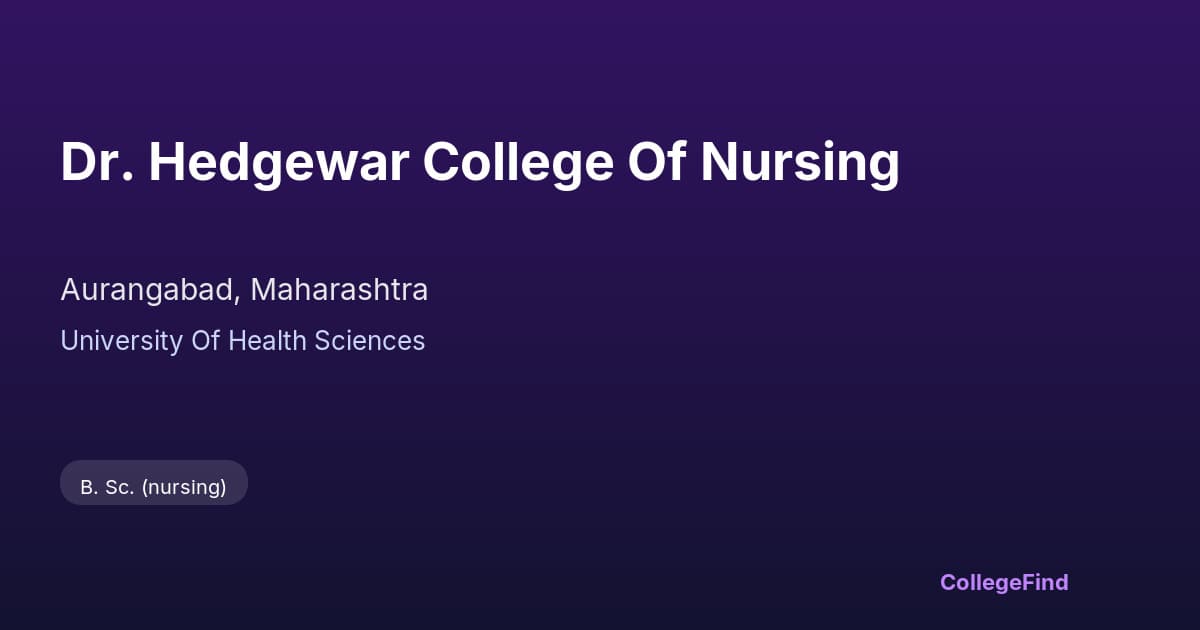 dr. hedgewar college of nursing
