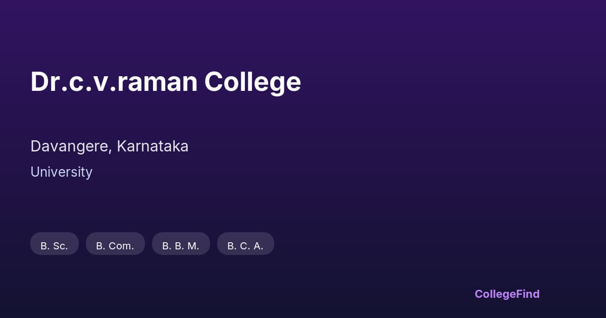 dr.c.v.raman college