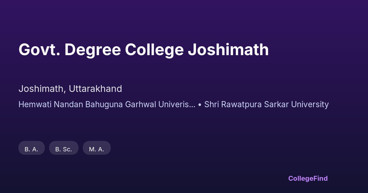 govt. degree college joshimath