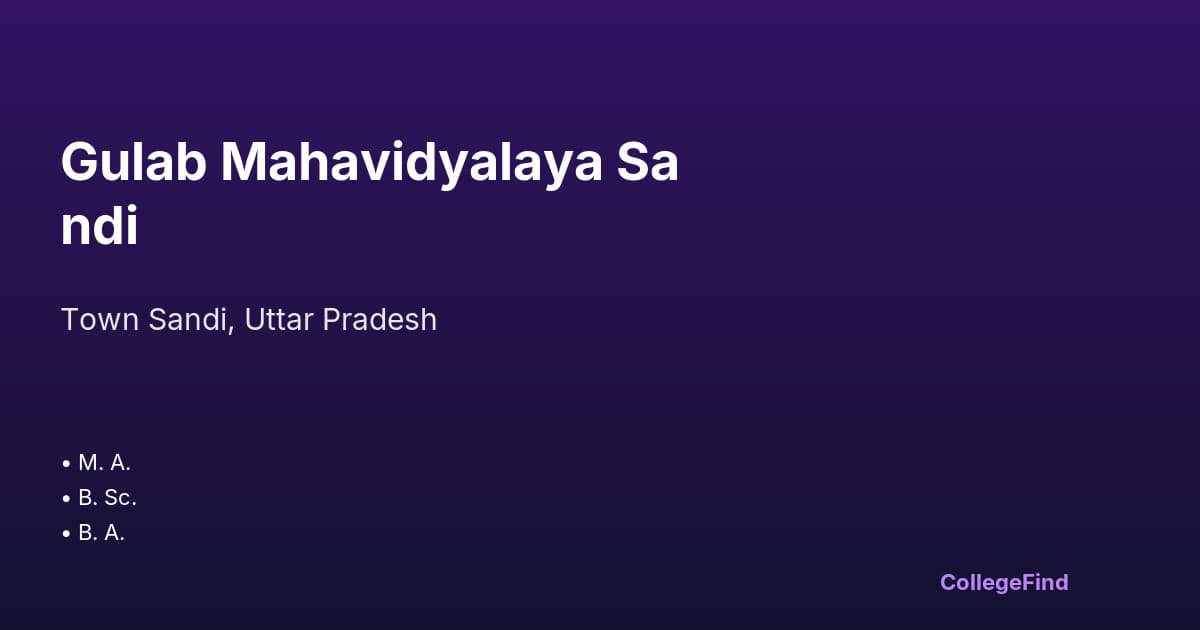 gulab mahavidyalaya sandi