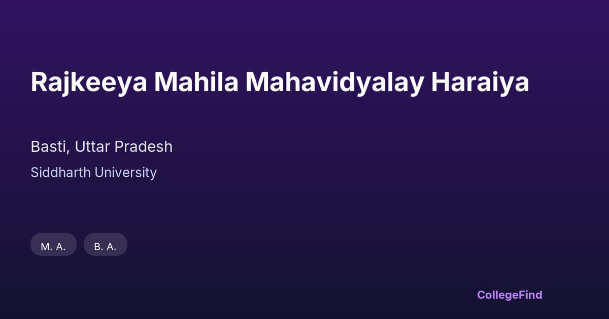rajkeeya mahila mahavidyalay haraiya
