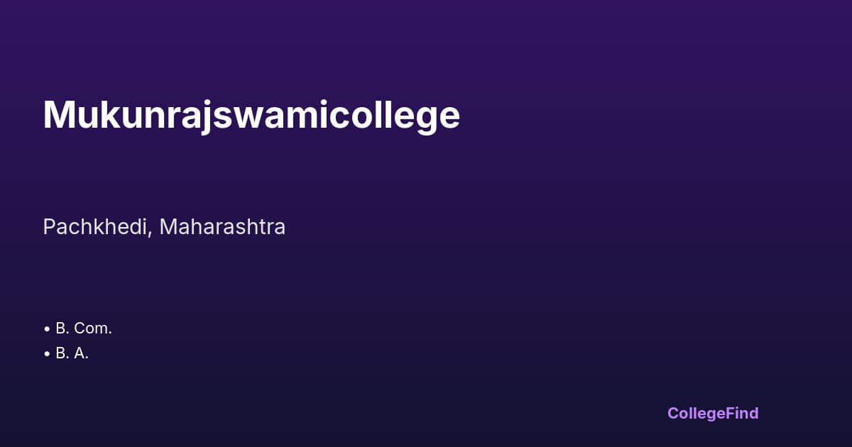 mukunrajswamicollege