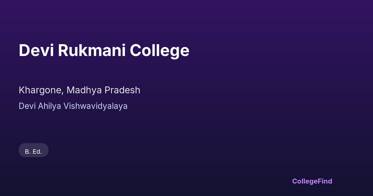 devi rukmani college