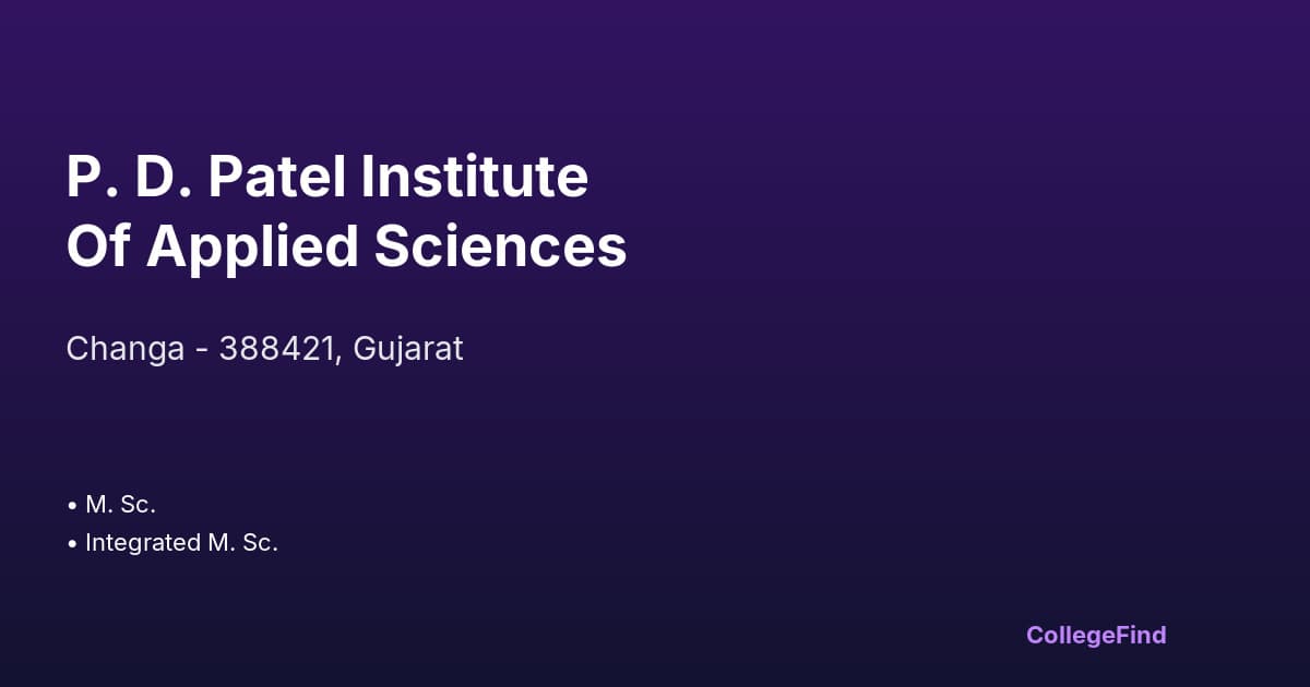 p. d. patel institute of applied sciences