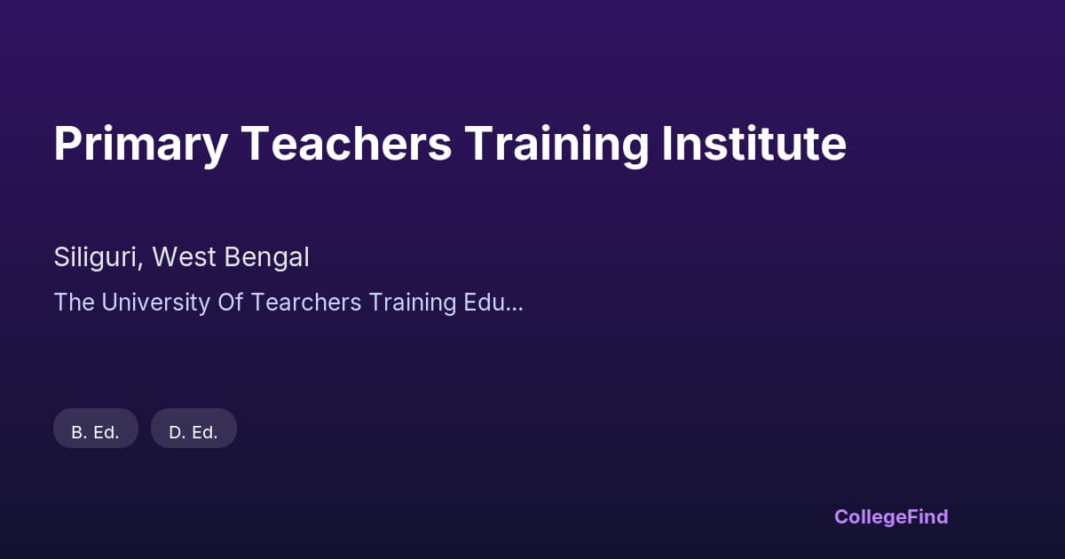 primary teachers training institute