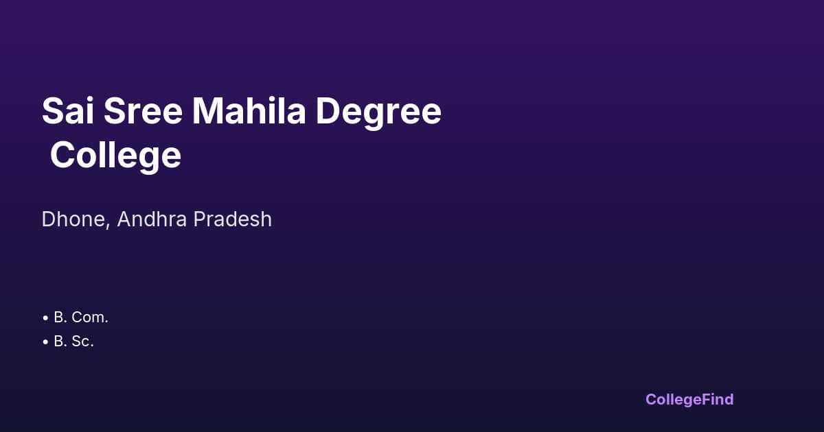 sai sree mahila degree college