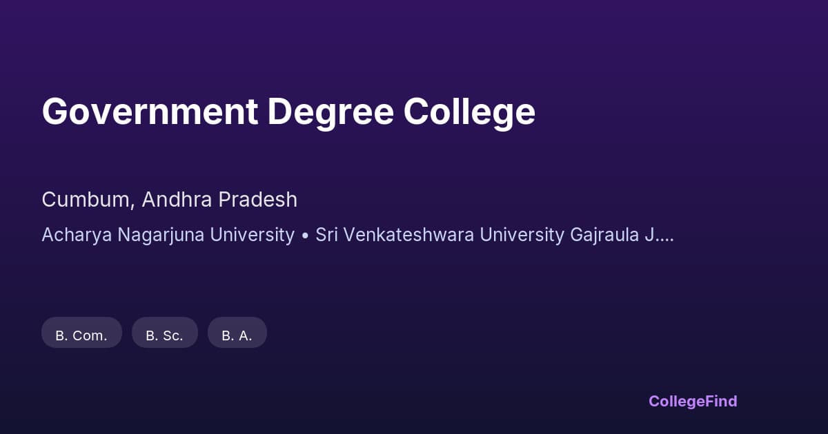 government degree college