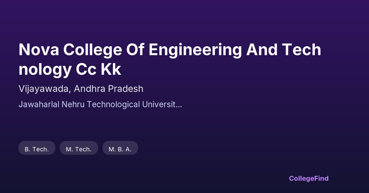 nova college of engineering and technology cc kk