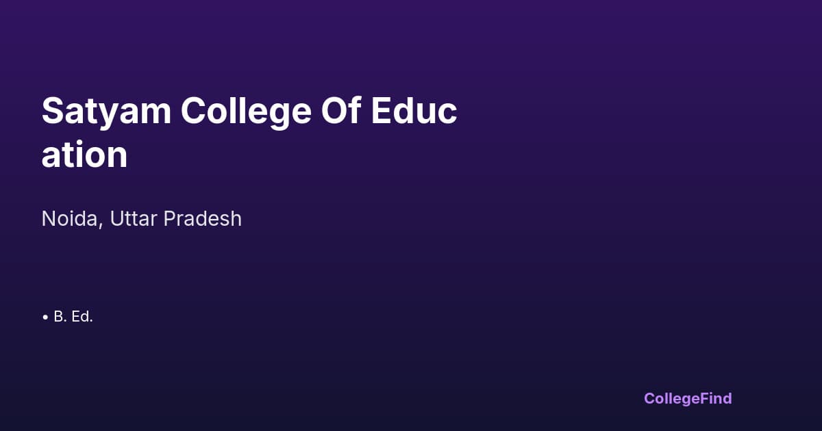 satyam college of education
