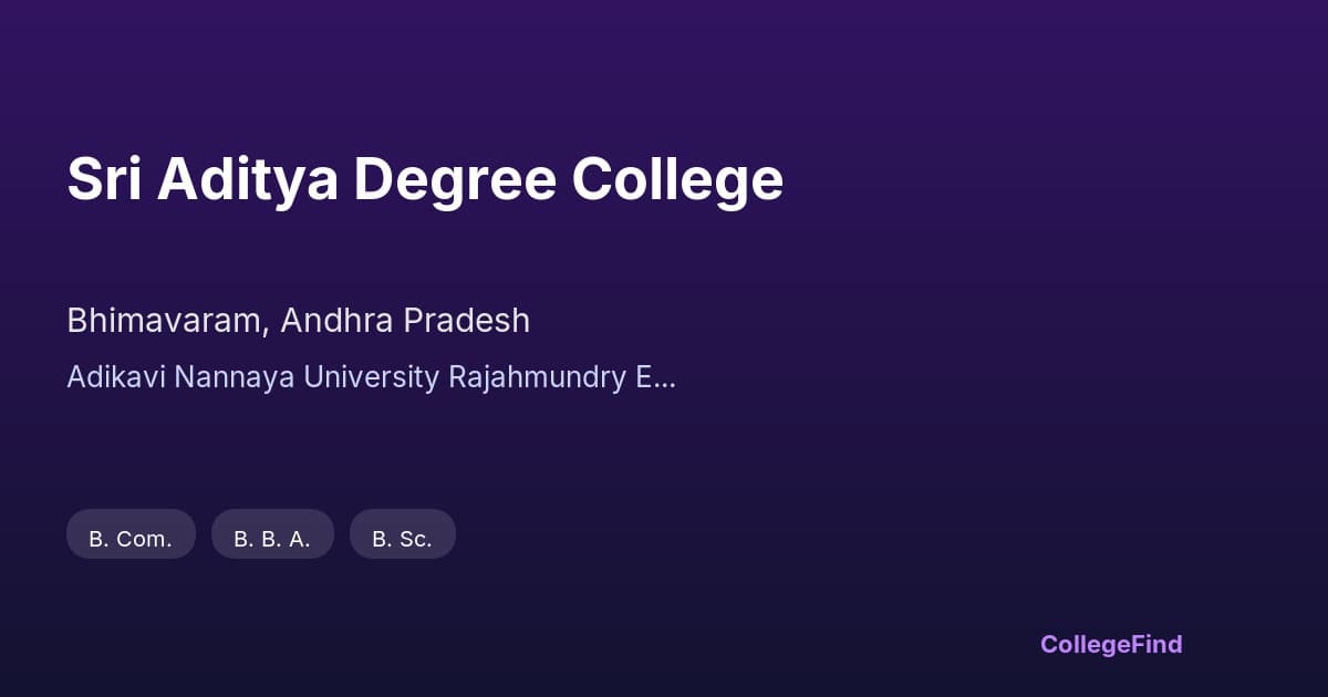 sri aditya degree college