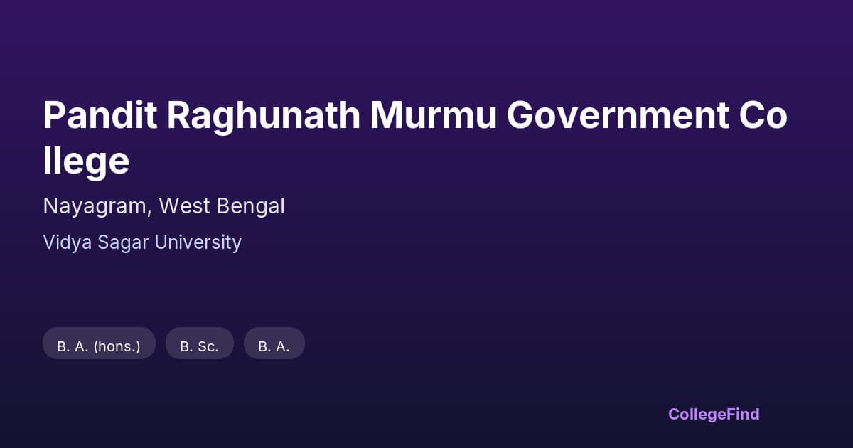 pandit raghunath murmu government college