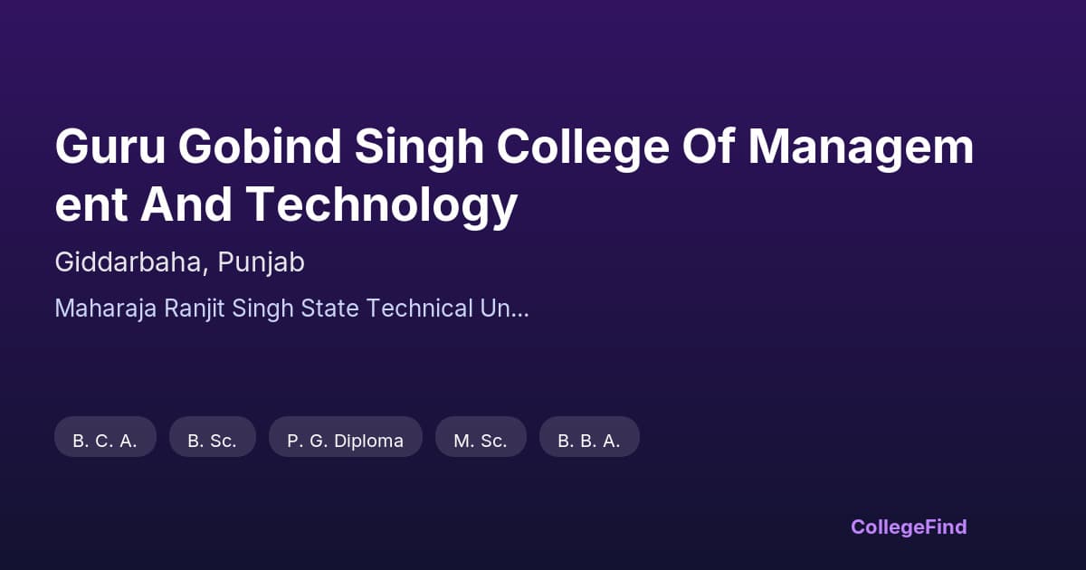 guru gobind singh college of management and technology