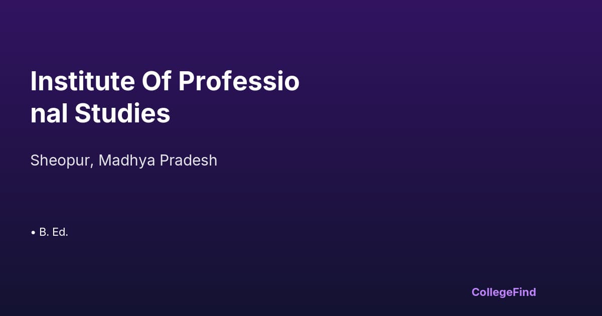 institute of professional studies