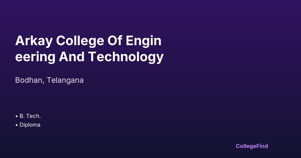 arkay college of engineering and technology