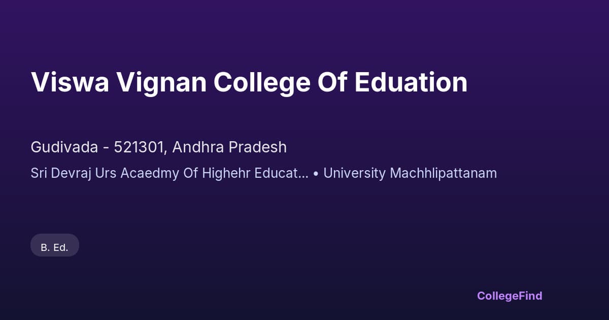 viswa vignan college of eduation