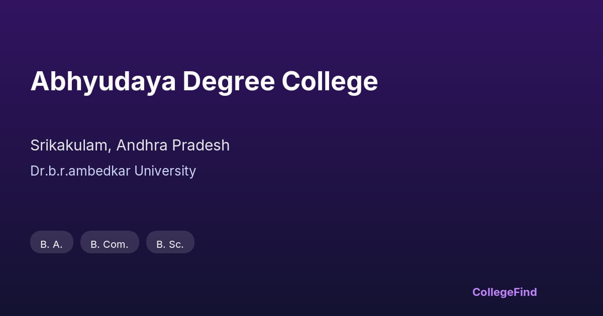 abhyudaya degree college