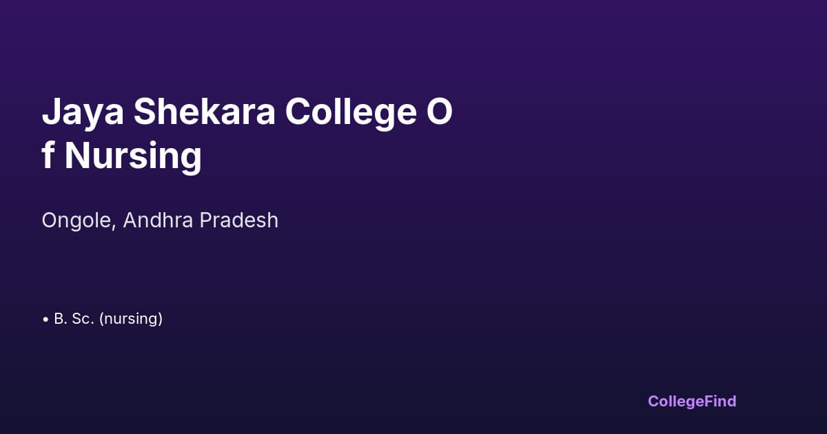 jaya shekara college of nursing