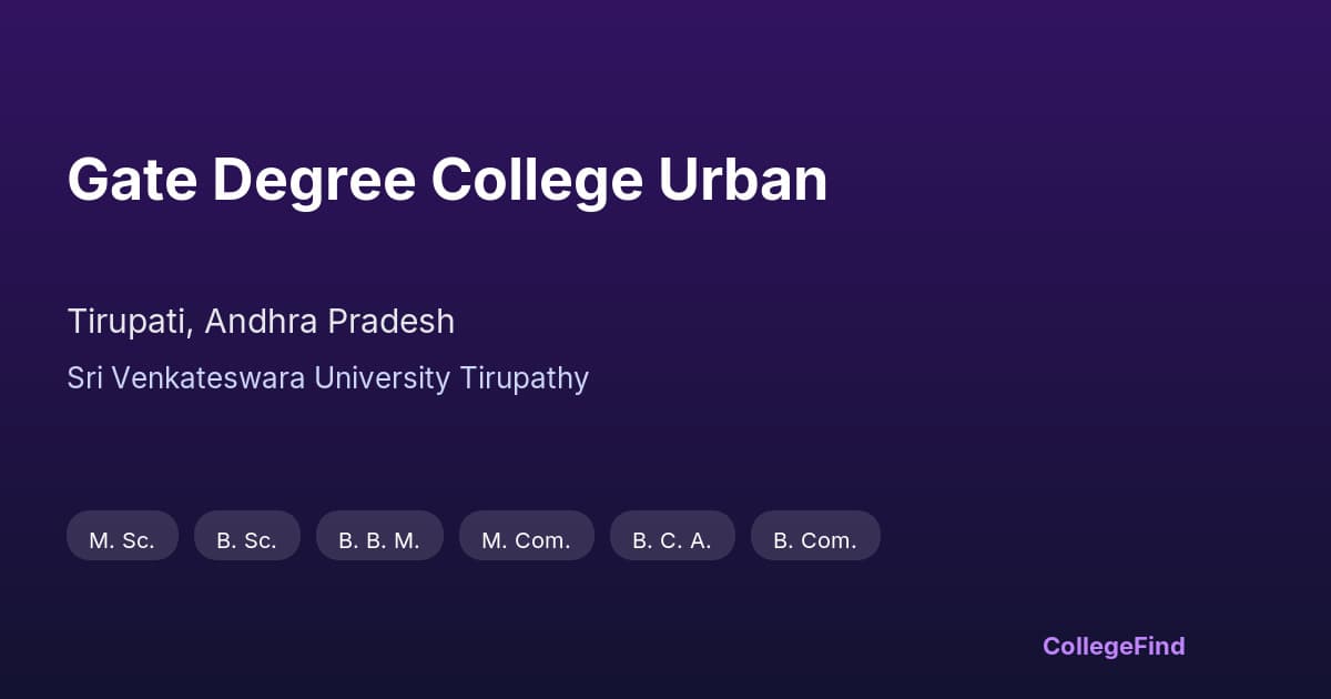 gate degree college urban