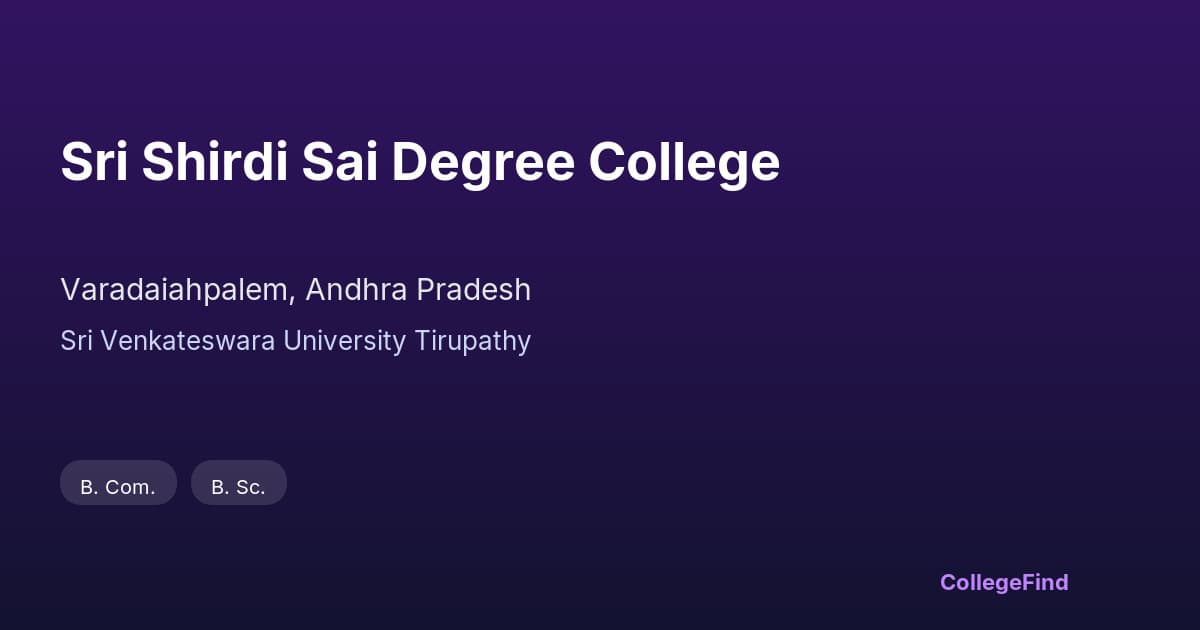 sri shirdi sai degree college