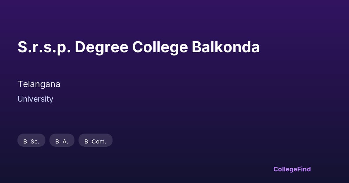 s.r.s.p. degree college balkonda