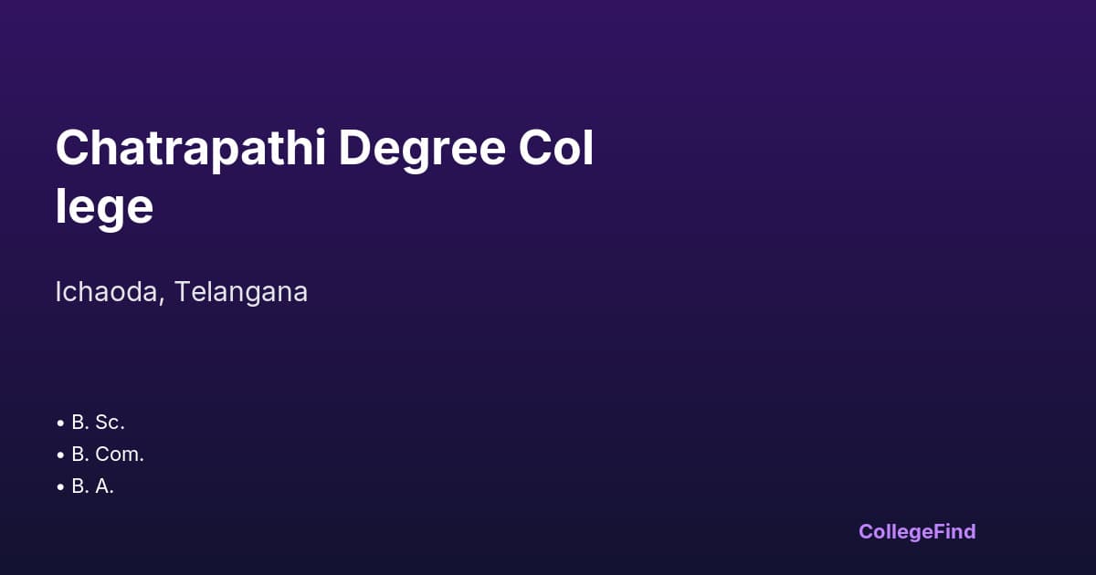 chatrapathi degree college