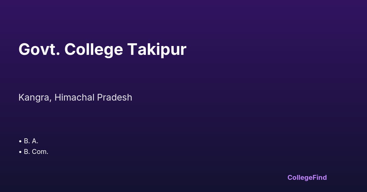 govt. college takipur