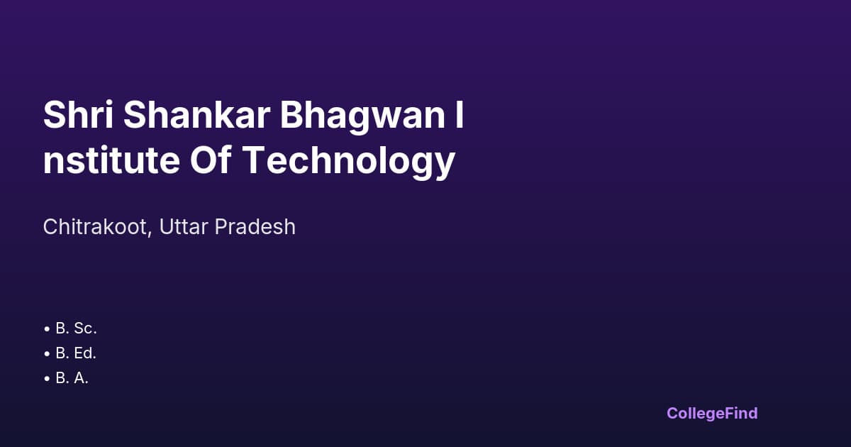 shri shankar bhagwan institute of technology