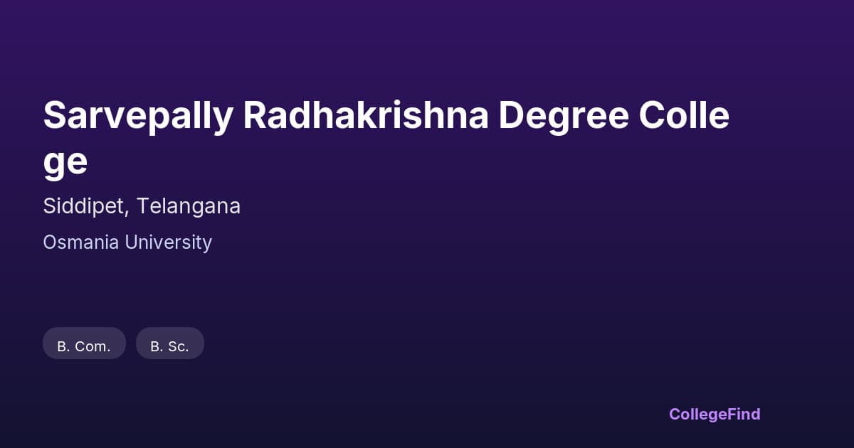 sarvepally radhakrishna degree college
