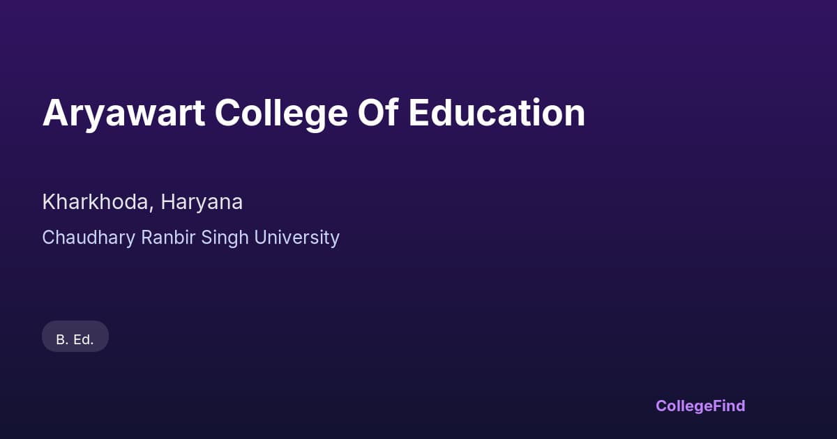 aryawart college of education