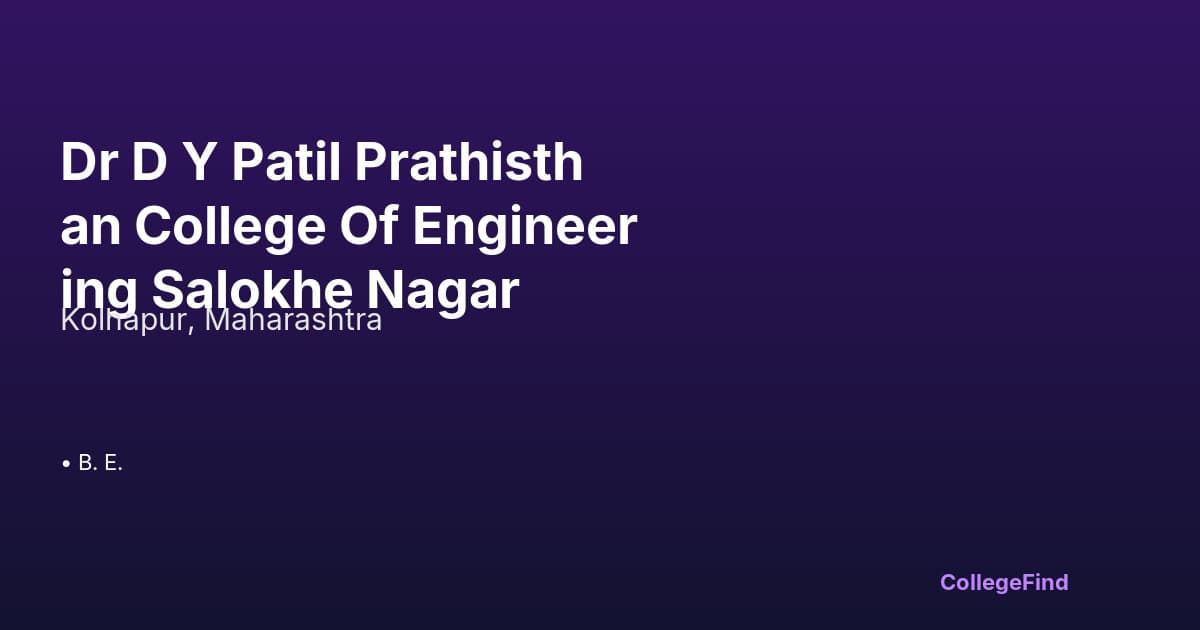dr d y patil prathisthan college of engineering salokhe nagar