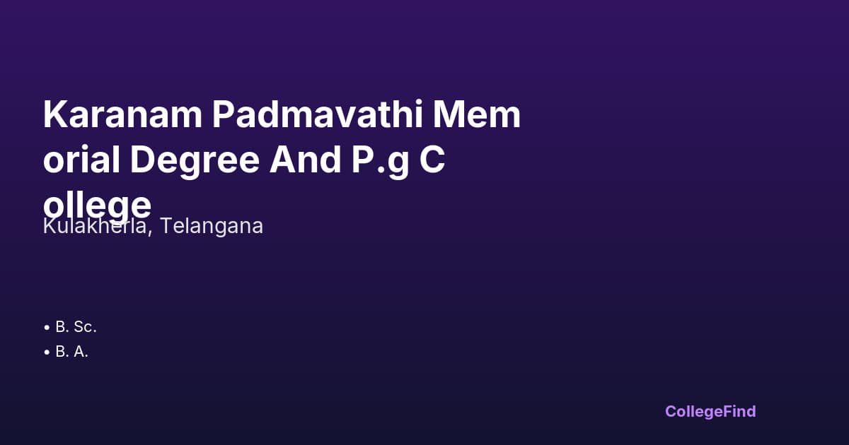 karanam padmavathi memorial degree and p.g college