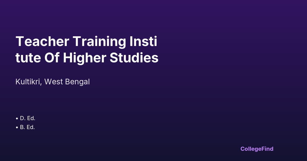 teacher training institute of higher studies