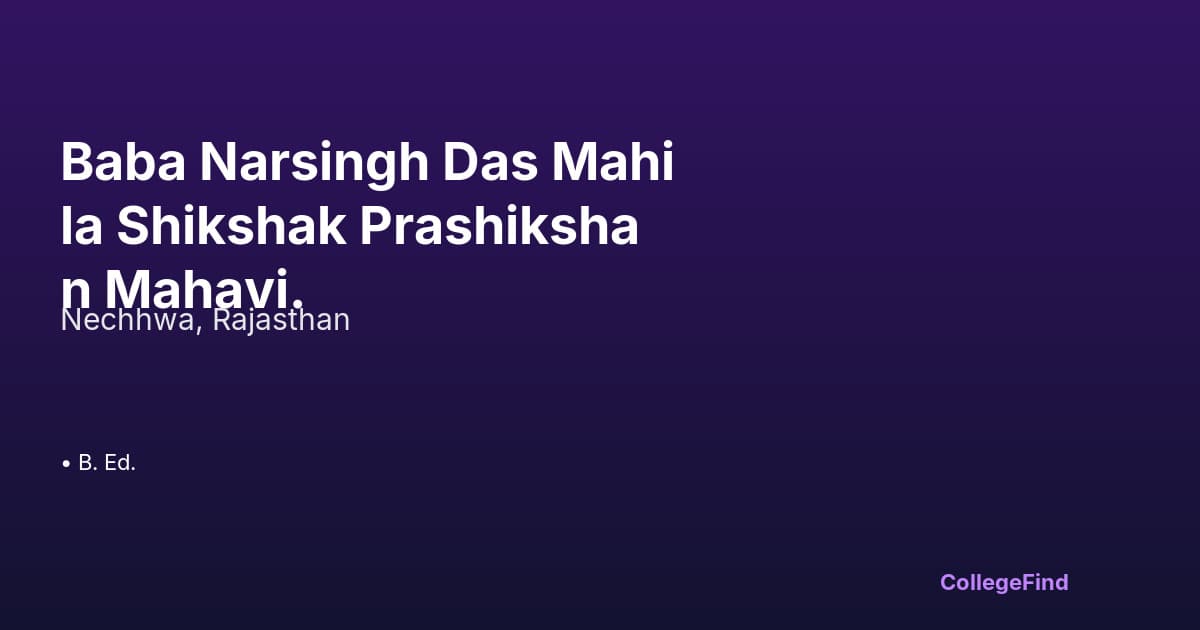 baba narsingh das mahila shikshak prashikshan mahavi.