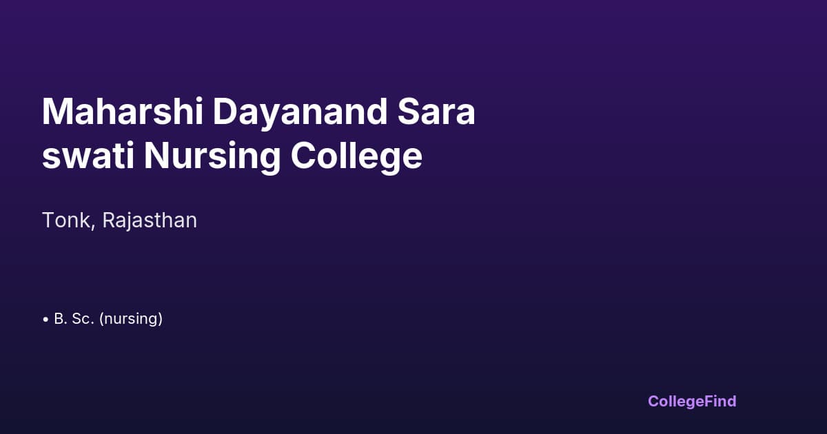 maharshi dayanand saraswati nursing college