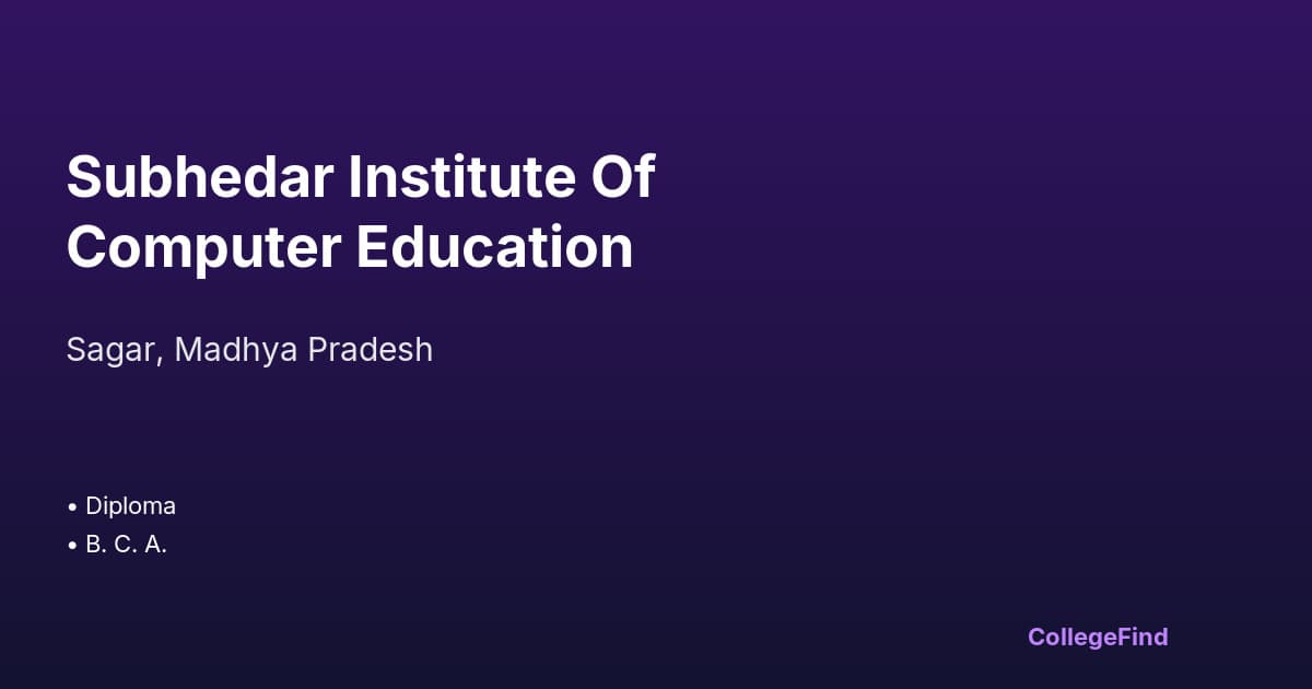 subhedar institute of computer education