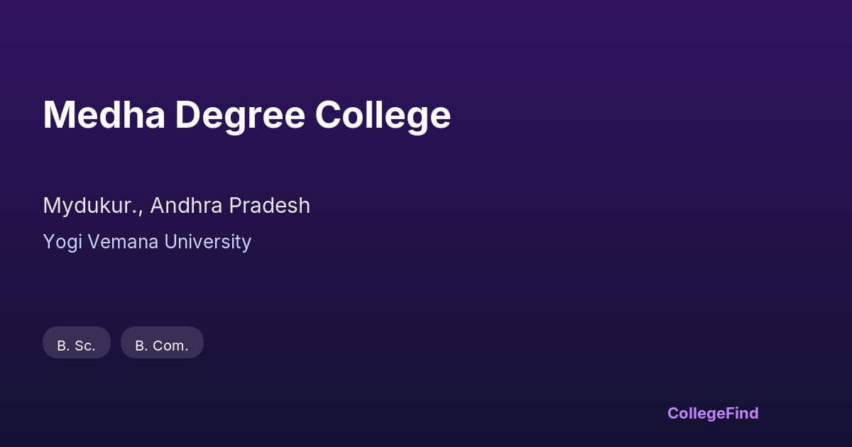 medha degree college