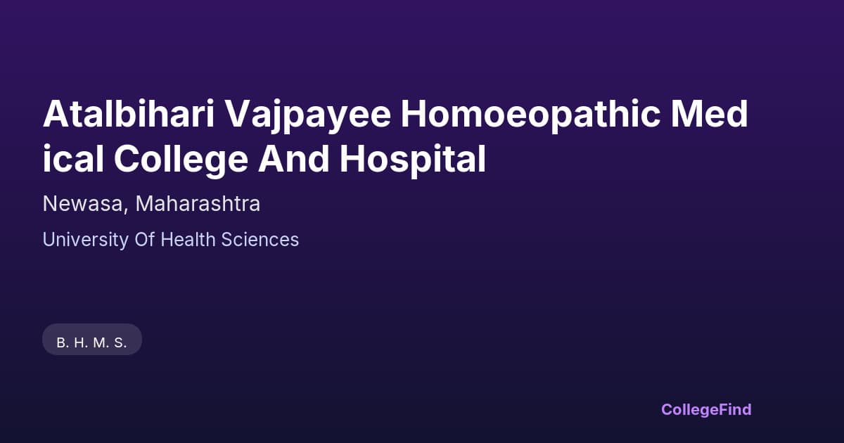 atalbihari vajpayee homoeopathic medical college and hospital