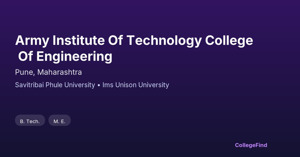 army institute of technology college of engineering