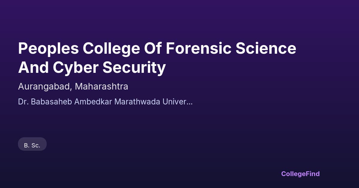 peoples college of forensic science and cyber security