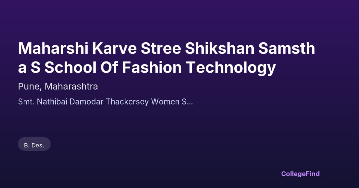 maharshi karve stree shikshan samstha s school of fashion technology