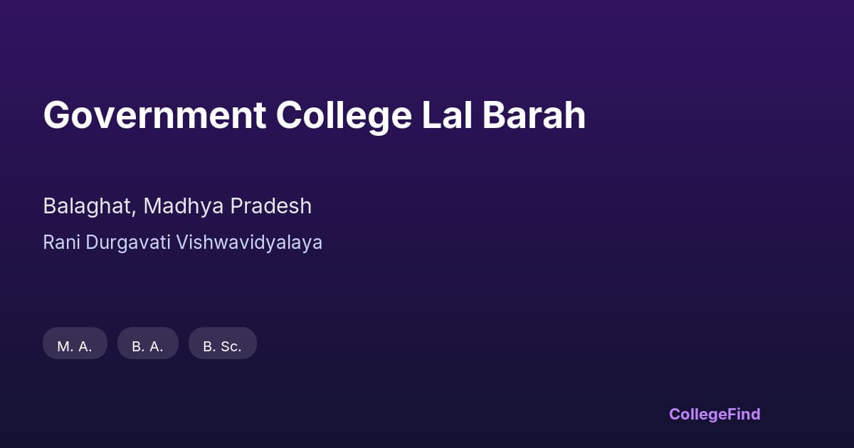 government college lal barah